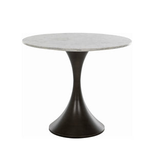 Cortez Marble Round Pedestal Bistro Table | Gabriella White - SCH-170420