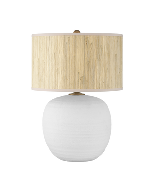 Zena White Table Lamp | Currey & Co - 6000-1008