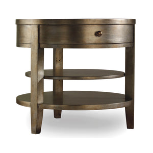 Sanctuary One-Drawer Round Lamp Table - Visage | Hooker Furniture - 3014-50003