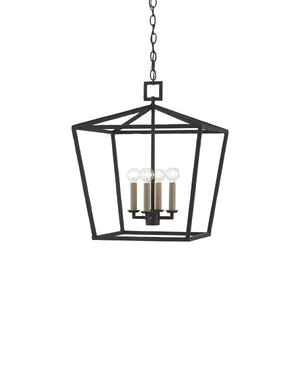 Currey & Co Denison Medium Black Lantern | 9000-0455