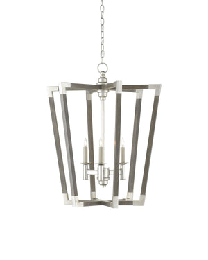Currey & Co Bastian Medium Gray Lantern | 9000-0605