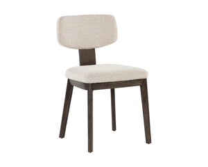 Rickett Dining Chair - Dark Brown - Dove Cream (Set of 2) | Sunpan Furniture - 107881