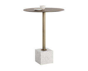 Kata Bar Table - White Marble | Sunpan Furniture - 109641