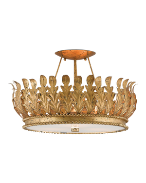 Currey & Co Biddulph Gold Semi-Flush Mount | 9999-0024