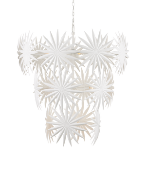 Currey & Co Bismarkia Large White Chandelier | 9000-1114