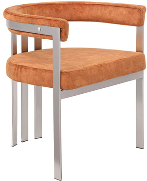 Marcello Cognac Stone Velvet Upholstered Dining Chair (Set of 2) | Meridian Furniture - 938Cognac-C
