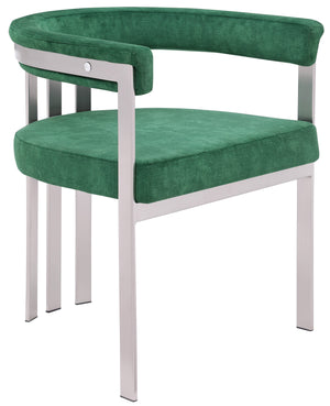Marcello Green Stone Velvet Upholstered Dining Chair (Set of 2) | Meridian Furniture - 938Green-C