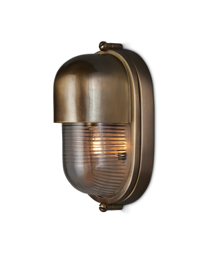 Maritime Brass Outdoor Wall Sconce | Currey & Co - 5500-0049