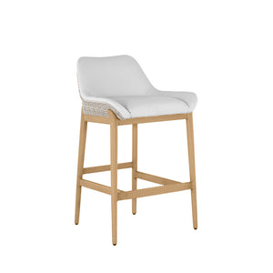 Palma N-Dura Resin Wicker Outdoor Bar Stool - Natural/Linen Wicker | Summer Classics - 1501129
