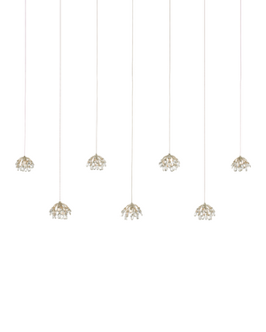 Currey & Co Crystal Bud 7-Light Linear Multi-Drop Pendant | 9000-1054