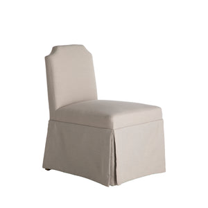 Edmund Oak Dining Chair - Ivory Beige Vintage Gray | Gabriella White - SCH-175116
