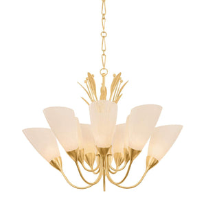 Forest Glen Chandelier - Vintage Gold Leaf | Hudson Valley Lighting - 9542-VGL