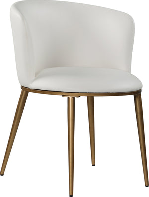 Skylar White Velvet Upholstered Dining Chair (Set of 2) | Meridian Furniture - 965White-C
