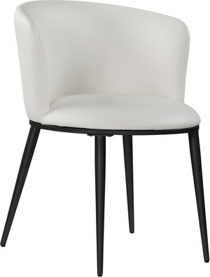 Skylar White Velvet Upholstered Dining Chair (Set of 2) | Meridian Furniture - 966White-C