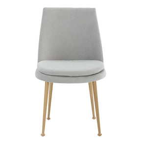 Safavieh Couture Rynaldo Upholstered Dining Chair - Light Grey / Gold