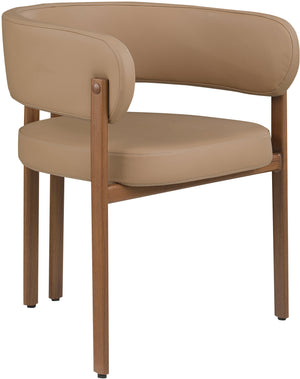 Gideon Tan Vegan Leather Upholstered Dining Chair (Set of 2) | Meridian Furniture - 983Tan-C