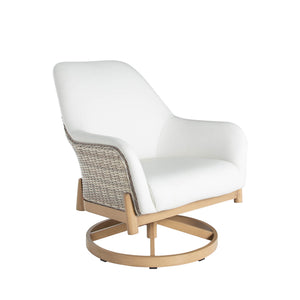 Palma N-Dura Resin Wicker Outdoor Swivel Lounge Chair - Natural/Linen Wicker | Summer Classics - 1401129