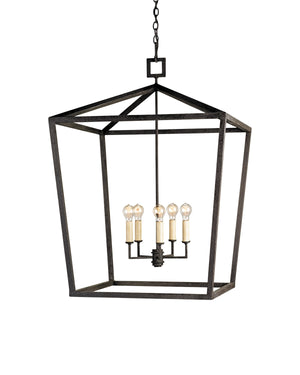Currey & Co Denison Grande Black Lantern | 9871