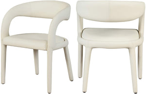 Sylvester Cream Vegan Leather Upholstered Dining Chair | Meridian Furniture - 987Cream-C