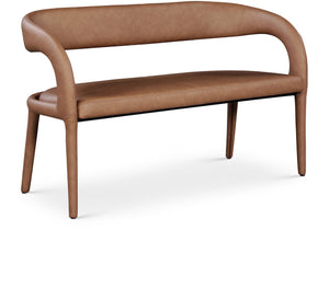 Sylvester Brown Vegan Leather Upholstered Bench | Meridian Furniture - 988Brown