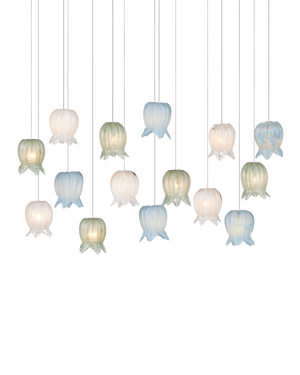 Polpo Misto 15-Light Linear Multi-Drop Pendant | Currey & Co - 9000-1422