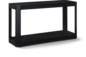 Reeves Black Solid Wood And Burl Veneer Console Table | Meridian Furniture - 99068Black-ST