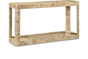 Reeves Natural Solid Wood And Burl Veneer Console Table | Meridian Furniture - 99068Burl-ST