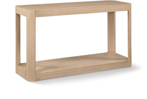 Reeves Natural Solid Wood And Burl Veneer Console Table | Meridian Furniture - 99068Oak-ST