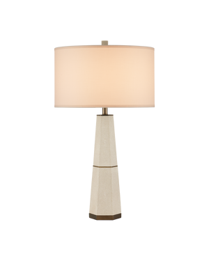 Galuchat Ivory Tapered Table Lamp | Currey & Co - 6000-1082