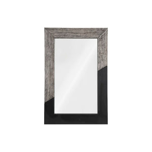 Geometry Wood Mirror, Gray Stone, Black | Phillips Collection - TH105236