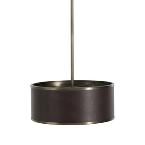 Vistara Mountain Bronze Leather Pendant | Gabriella White - SCH-175906
