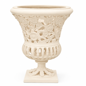 16" Bisque Floral Urn