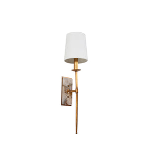 Garnet Metal Gilded Gold Wall Sconce | Gabriella White - SCH-155760