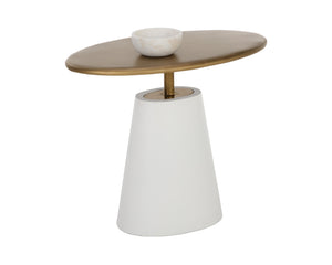 Kadin Side Table - White | Sunpan Furniture - 108116