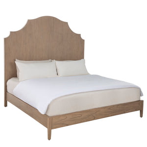 Princeton Mindi Veneer Wood French Antique Bed - King, Brown | Gabriella White - SCH-175500