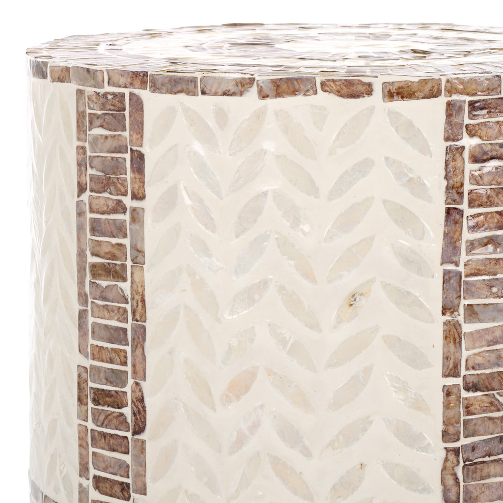 Keary Round Accent Table| Safavieh - ACC1804 - White & Gold