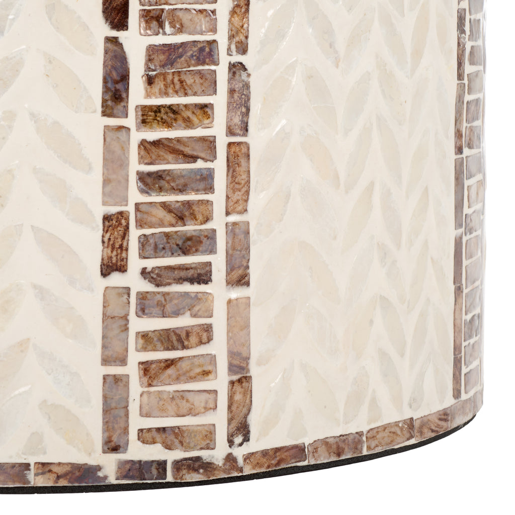 Keary Round Accent Table| Safavieh - ACC1804 - White & Gold