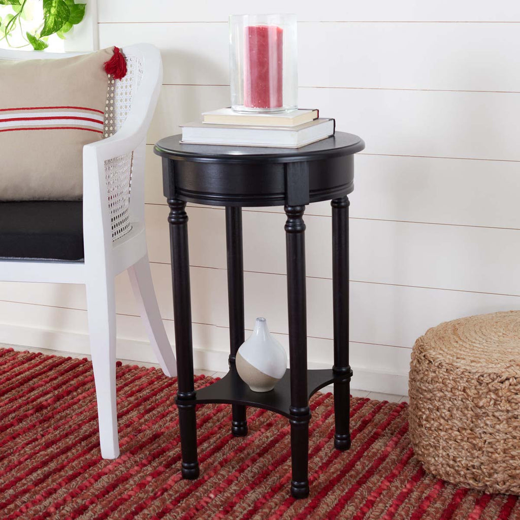 Safavieh Tinsley Round Accent Table-Black