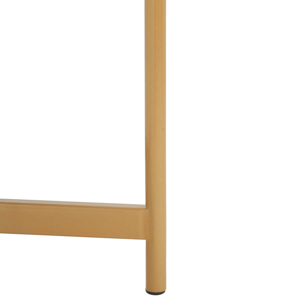 Safavieh Calina Accent Table - Faux White Marble / Gold Legs