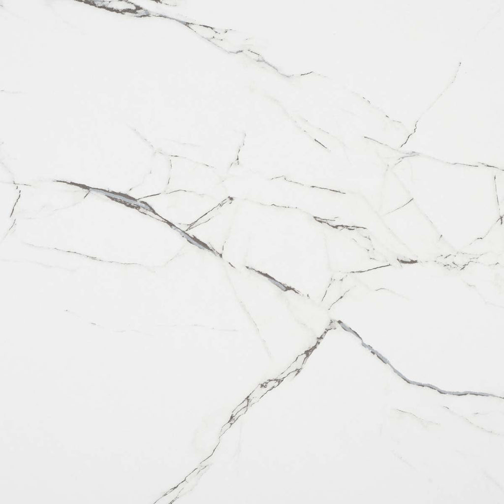 Safavieh Calina Accent Table - Faux White Marble / Gold Legs