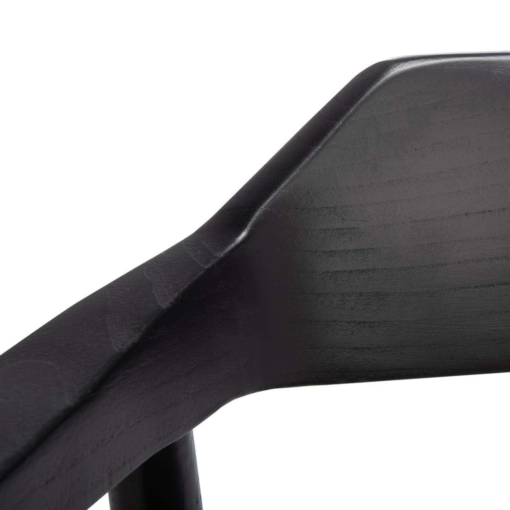 Safavieh Munro Leather Woven Accent Chair - Black