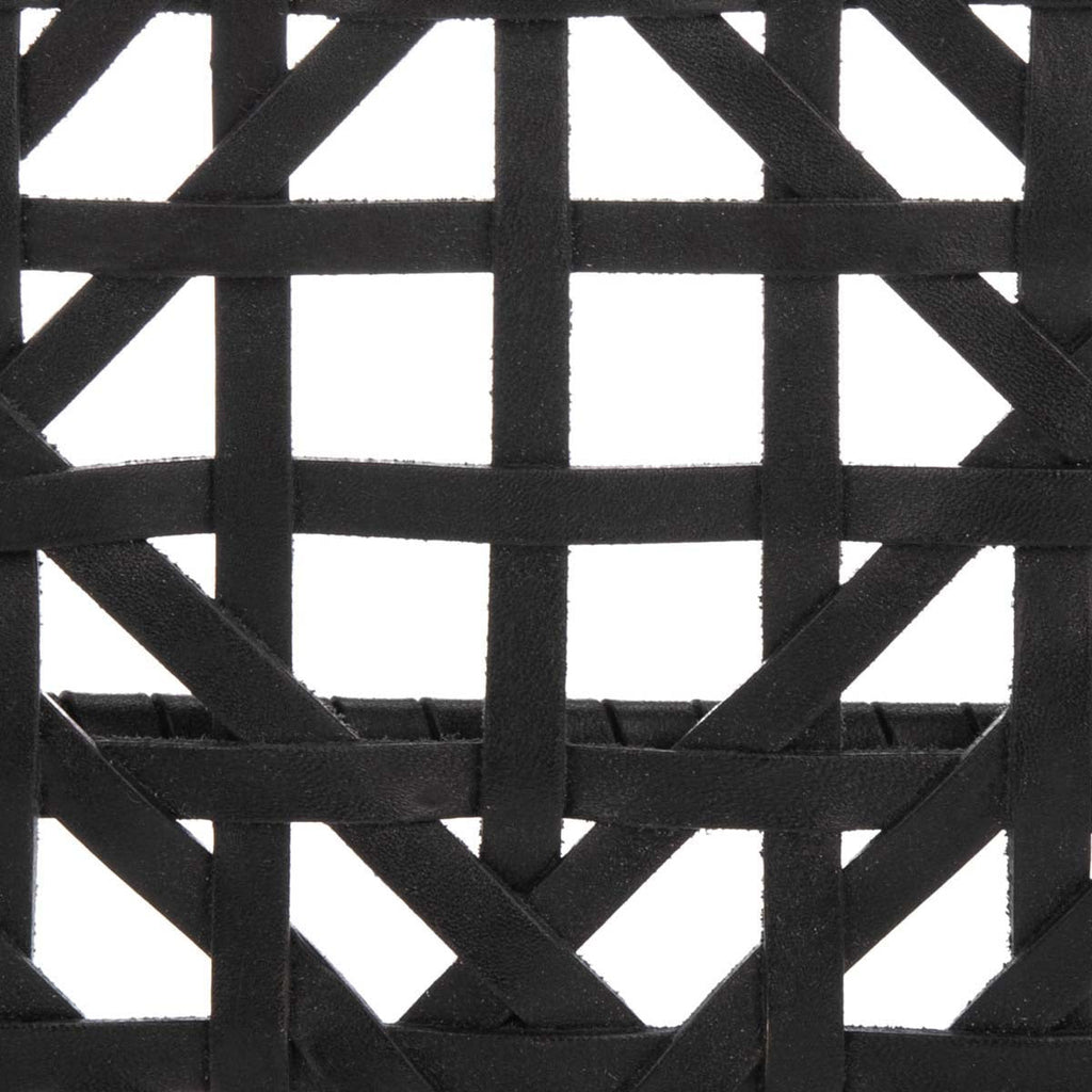 Safavieh Munro Leather Woven Accent Chair - Black