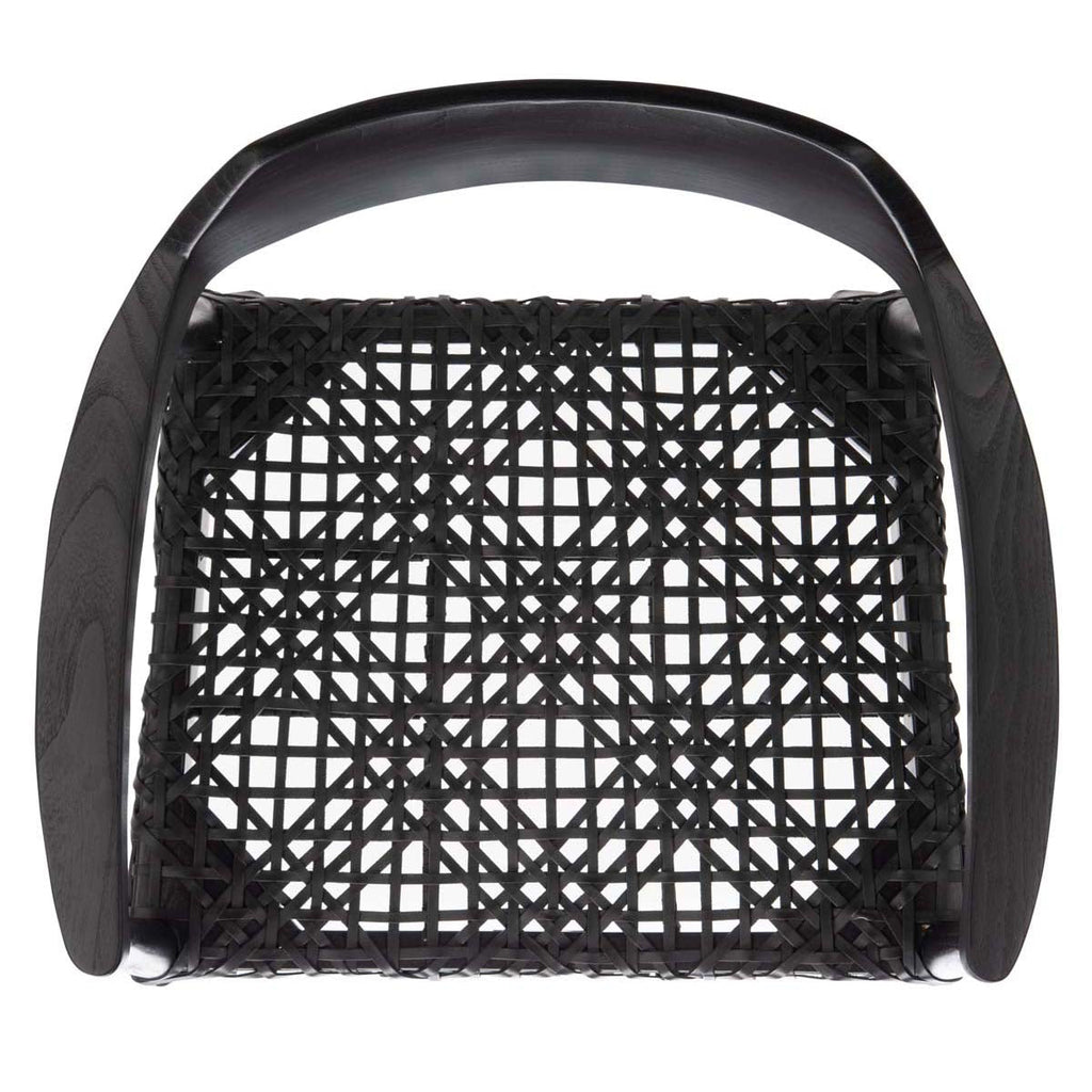 Safavieh Munro Leather Woven Accent Chair - Black