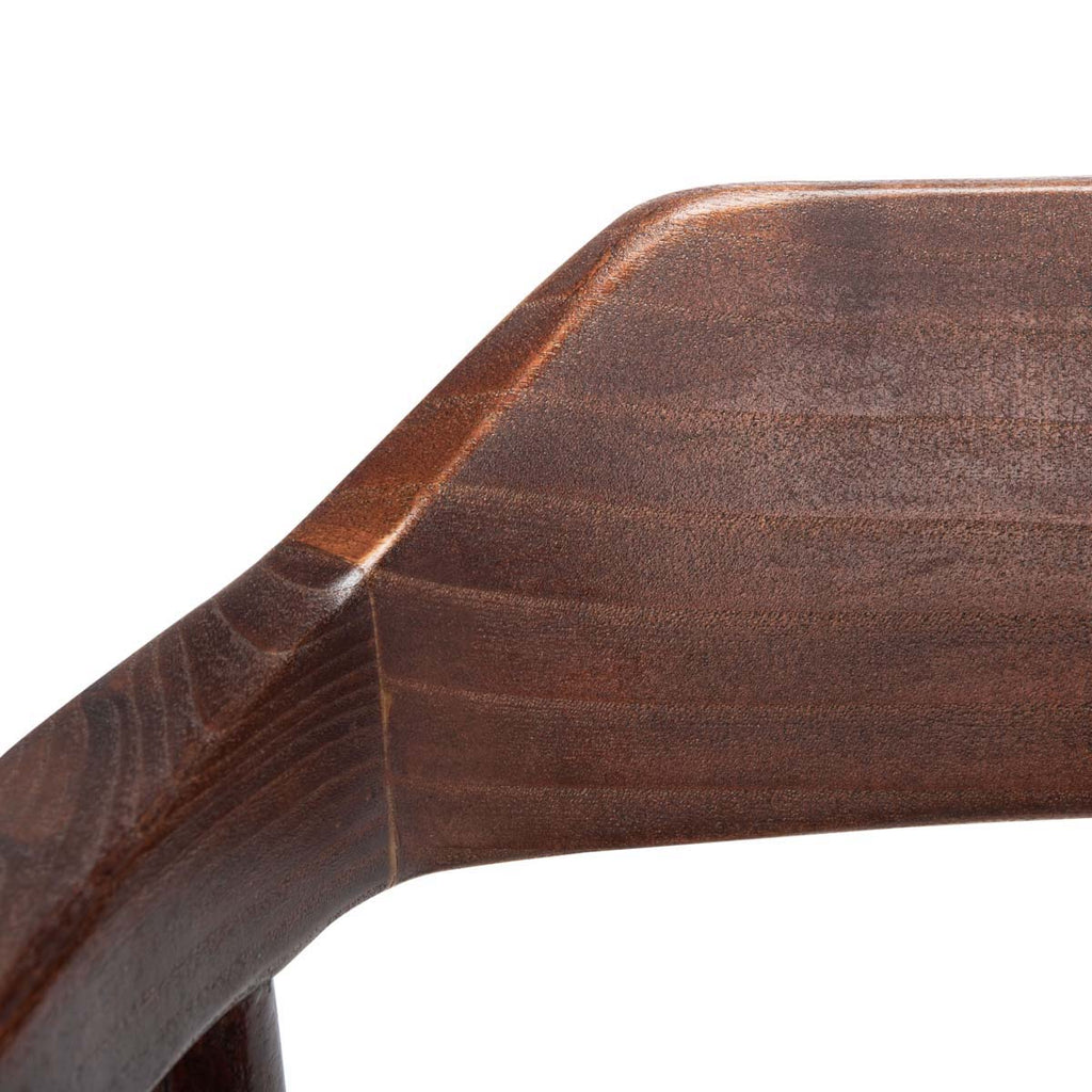 Safavieh Munro Leather Woven Accent Chair - Walnut / Cognac