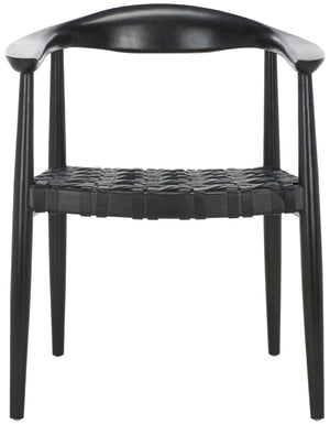 Walda Leather Woven Accent Chair | Safavieh – ACH1010