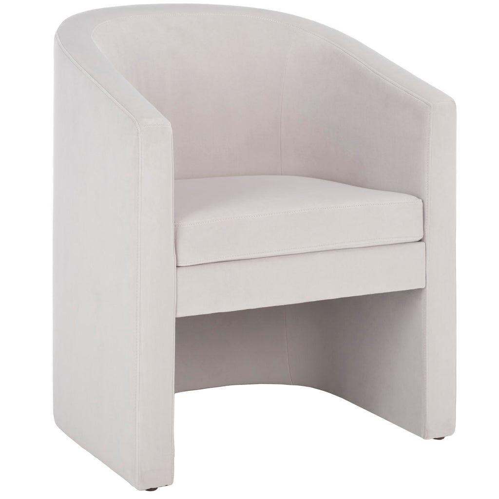 Safavieh Elysian Accent Chair - Light Grey Velvet
