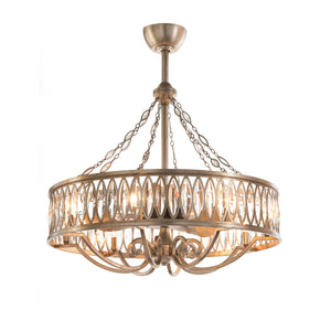 Marquise Crystal Eight-Light Pendant With Fan | John Richard - AJC-8999