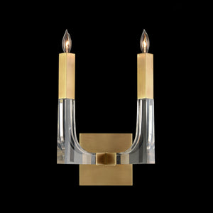 Acrylic And Brass Two-Light Wall Sconce | John Richard - AJC-9038