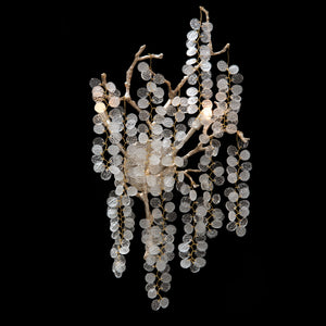Shiro-Noda Two-Light Dramatic Glass Cluster Wall Sconce | John Richard - AJC-9106