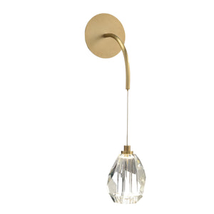 Faceted Cut Crystal Single-Droplight Sconce | John Richard - AJC-9135